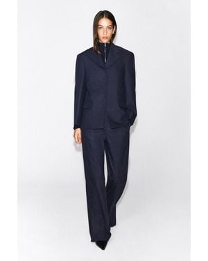 COS Ausgestellte Hose Aus Woll-Mix - Blau