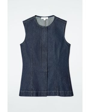 COS Sleeveless Denim Top - Blue