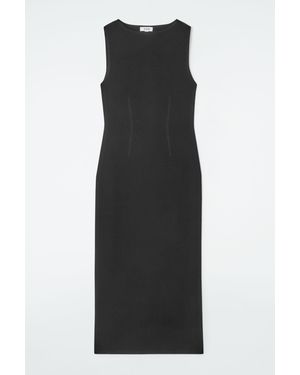 COS Corset-detail Maxi Dress - Black