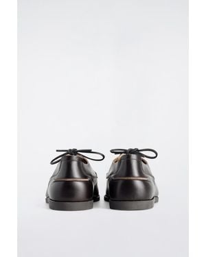 COS Leather Boat Shoes - White