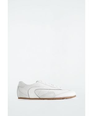 COS Minimal Leather Sneakers - White