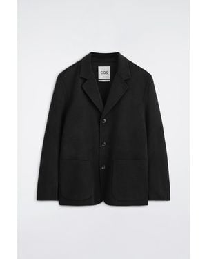 COS Tailored Double-Faced Cashmere Blazer - Black