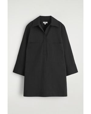 COS Utility Mini Shirt Dress - Black