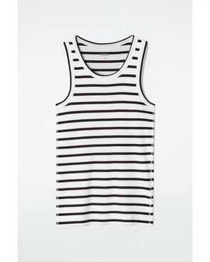 COS Ribbed Tank Top - Black