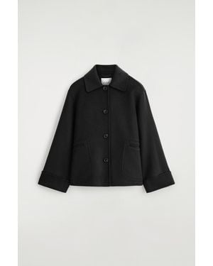 COS Double-Faced Wool Short Jacket - Black