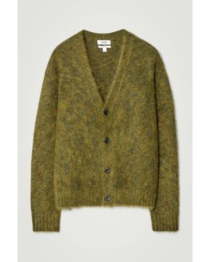 COS Space-Dyed Mohair-Blend Cardigan - Green