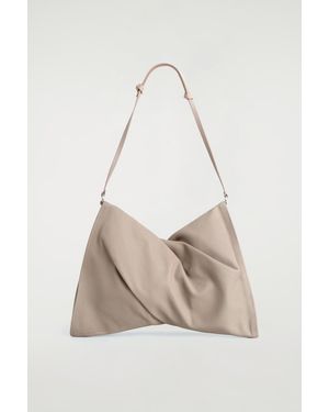COS Twisted Clutch Bag - Natural