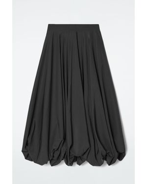 COS Bubble-hem Maxi Skirt - Black