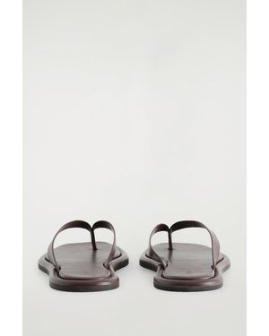 COS Leather Flip Flops - Pink