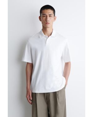COS Poloshirt Aus Interlock-Baumwolle - Weiß