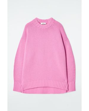 COS Pull Col Rond En Cachemire Épais - Rose