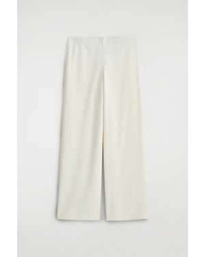 COS Corduroy Wide-Leg Trousers - White