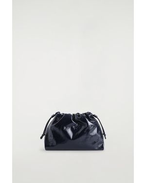 COS Mini Cavatelli Clutch Bag - Blue