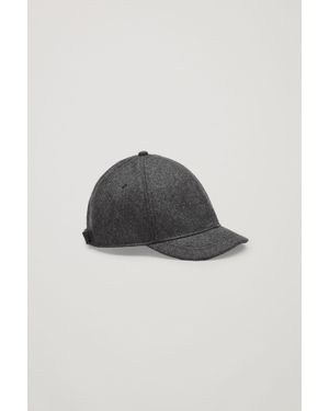 COS Short Peak Wool Cap - Grey