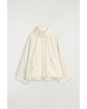 COS Nylon Funnel-Neck Jacket - Natural