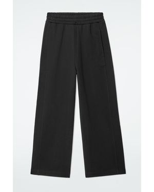 COS Jersey Wide-Leg Joggers - Black
