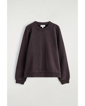 COS Cotton Sweatshirt - Black