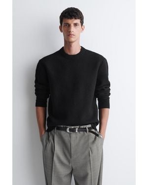 COS Pullover Aus Gekochter Merinowolle - Schwarz