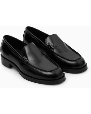 COS Clean Leather Loafers - Black