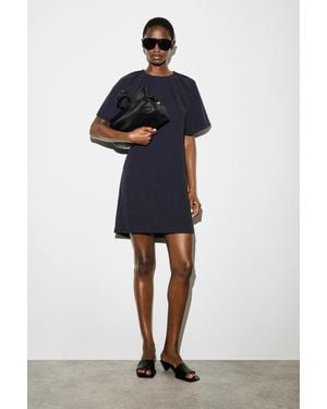 COS Kurzärmliges Minikleid Mit Raffungen - Blau