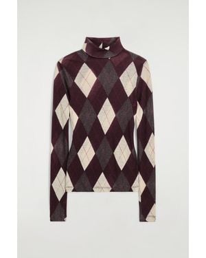 COS Merino Wool Turtleneck Top - Multicolor