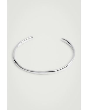 COS Slim Sterling Silver Cuff - White