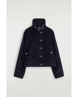 COS Corduroy Mock-Neck Jacket - Blue