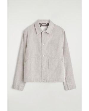 COS Rinsed-Denim Jacket - White