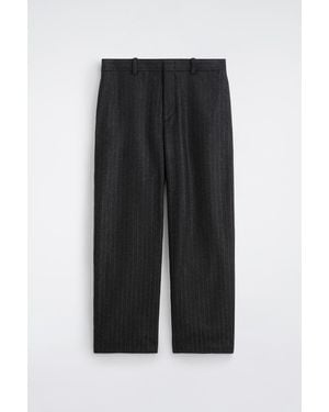 COS Pinstriped Wool Relaxed-Fit Tapered Pants - Black