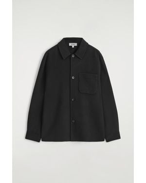 COS Double-Faced Wool Overshirt - Black