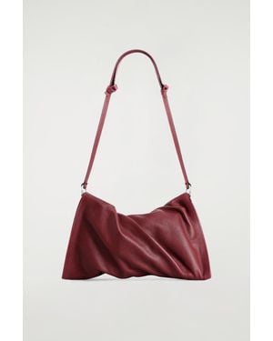 COS Twisted Mini Clutch Bag - Red