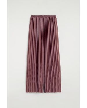 COS Pleated Georgette Pants - Purple