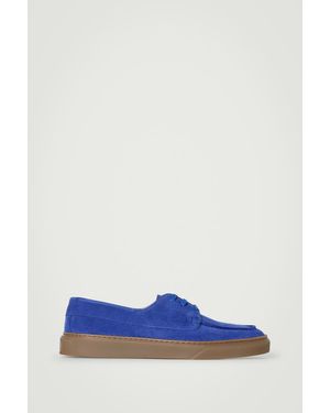 COS Suede Trainer Boat Shoes - Blue
