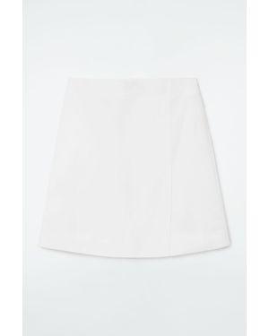 COS Front-pleat Mini Skirt - White