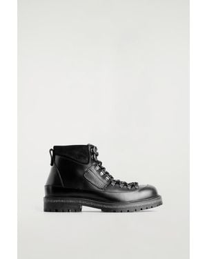 COS Leather Hiking Boots - Black