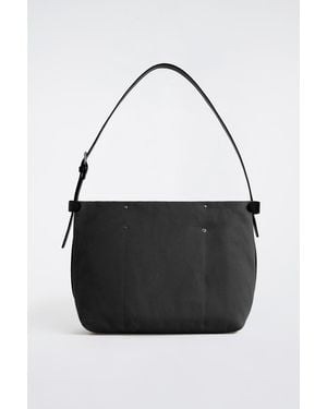 COS Utility Messenger Bag - Black