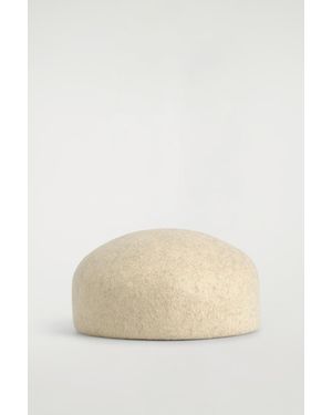 COS Sculpted Wool Beret - Natural