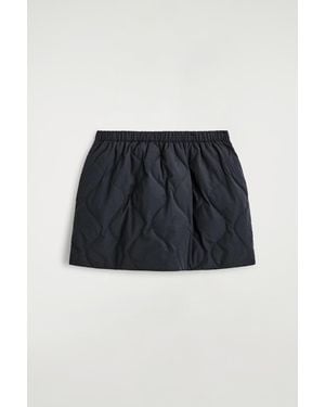 COS Quilted Down Mini Skirt - Blue