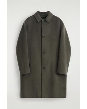 COS Double-Faced Wool Long Car Coat - Green