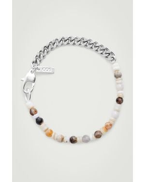 COS Semi-precious Stone Chain Bracelet - Metallic