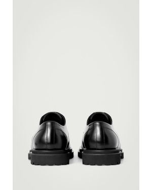 COS Chunky Leather Derby Shoes - Black