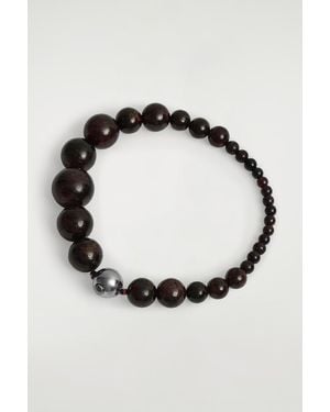 COS Garnet Beaded Bracelet - Black