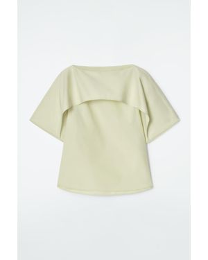 COS Draped Cotton Top - White