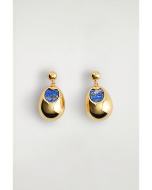 COS Lapis Lazuli Drop Earrings - Blue
