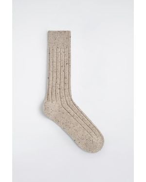 COS Chunky Wool Socks - White