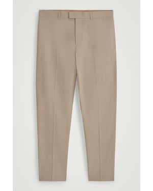 COS Cotton Straight-leg Trousers In Beige - Natural