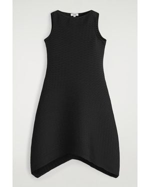 COS Voluminous Pleated Midi Dress - Black