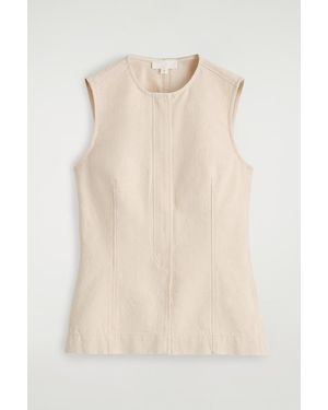 COS Sleeveless Denim Top - Natural