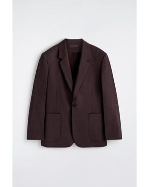COS Fluid Wool Blazer - Brown