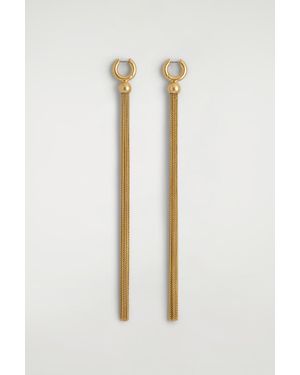 COS Elongated Tasselled Earrings - Black